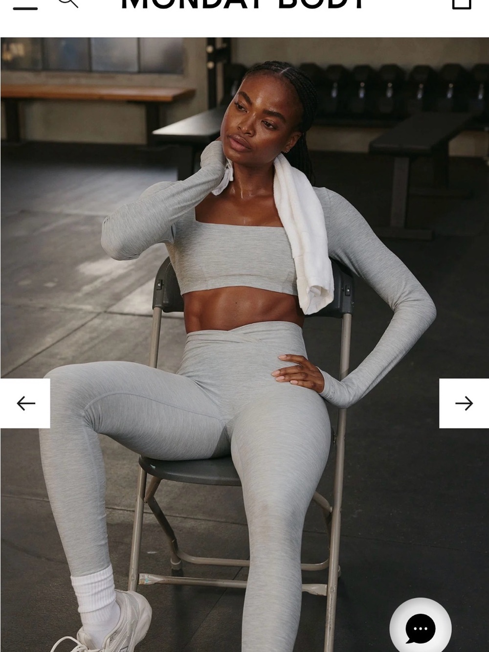 Women’s Light Gray Cropped Zip Jacket with leggings